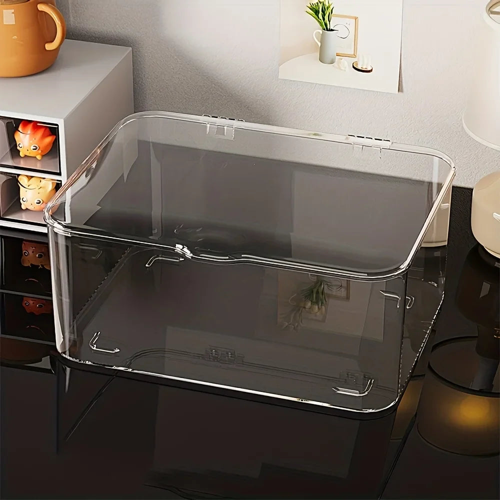 Flip Storage Box Large Capacity Transparent Organizer Medicine