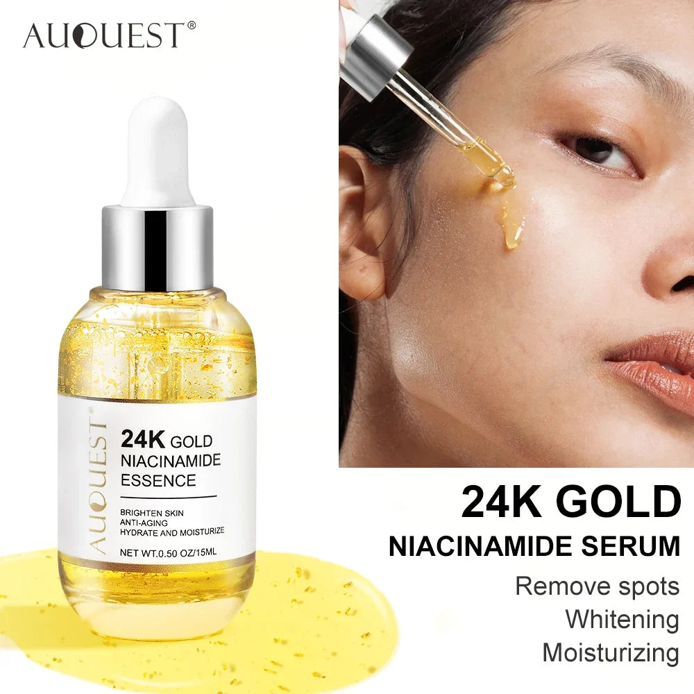 AUQUEST 24K Gold Niacinamide Serum – Brightening & Hydrating