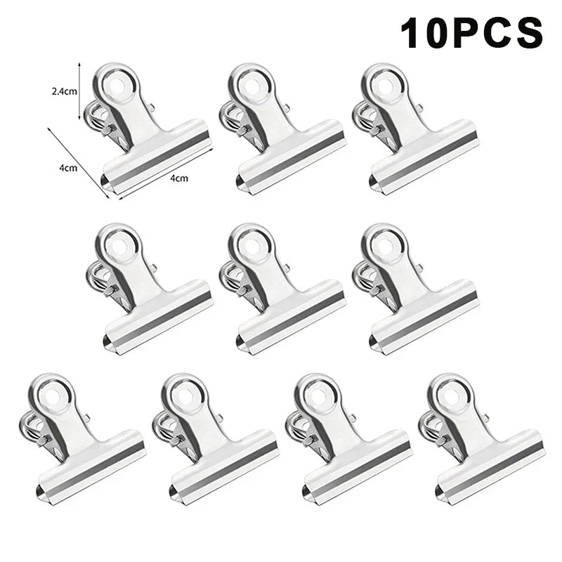 10-Pack Stainless Steel Food Bag Sealing Clips – Airtight & Reusable