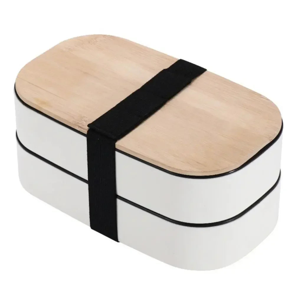 Stackable Bento Box Utensils All-in-one Meal Prep Compartment Lunch