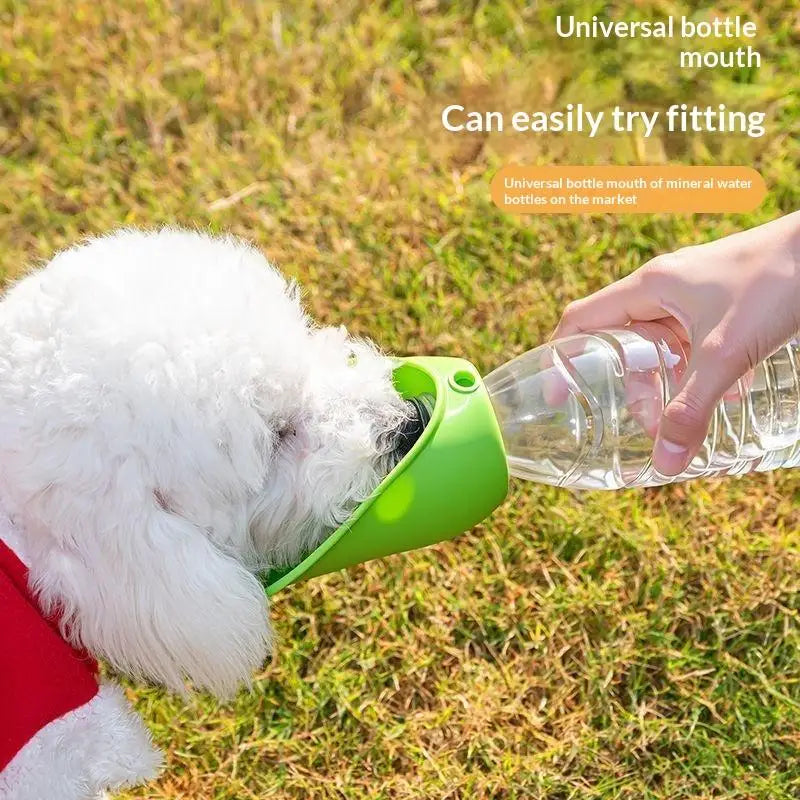Portable Dog Water Bottle with Foldable Silicone Bowl – BPA-Free