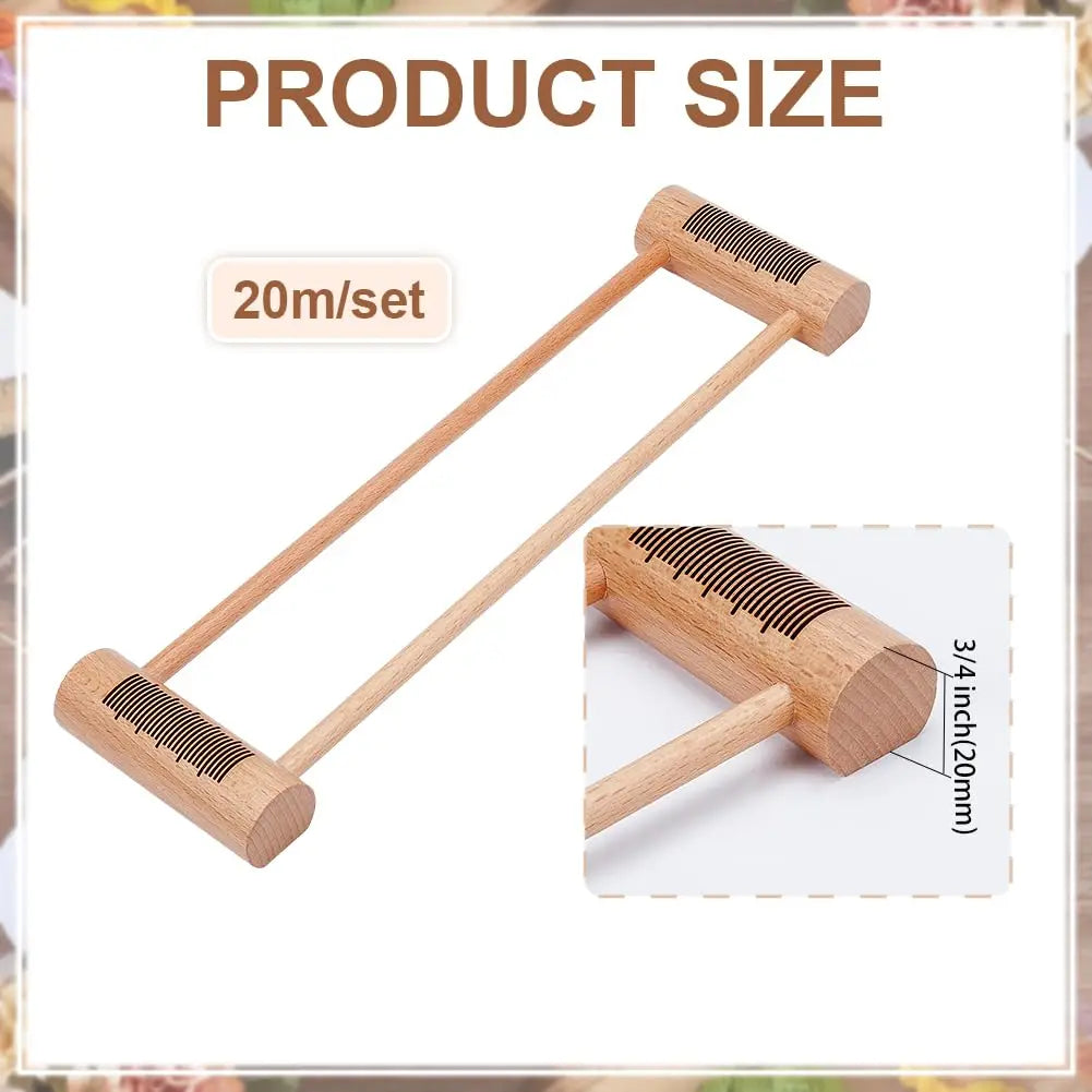 Rectangular Wooden Weaving Bobbin | Hand Loom Thread Winding Tool