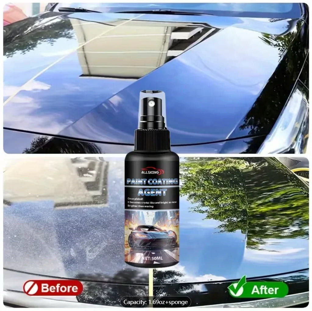 Ceramic Car Coating Spray 50ml – Hydrophobic UV Scratch Shield