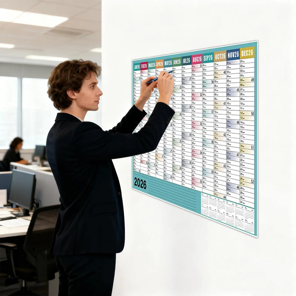 2026 Plan Calendar 29 X Large Notebook Tip Labels Sticker Wall Decor