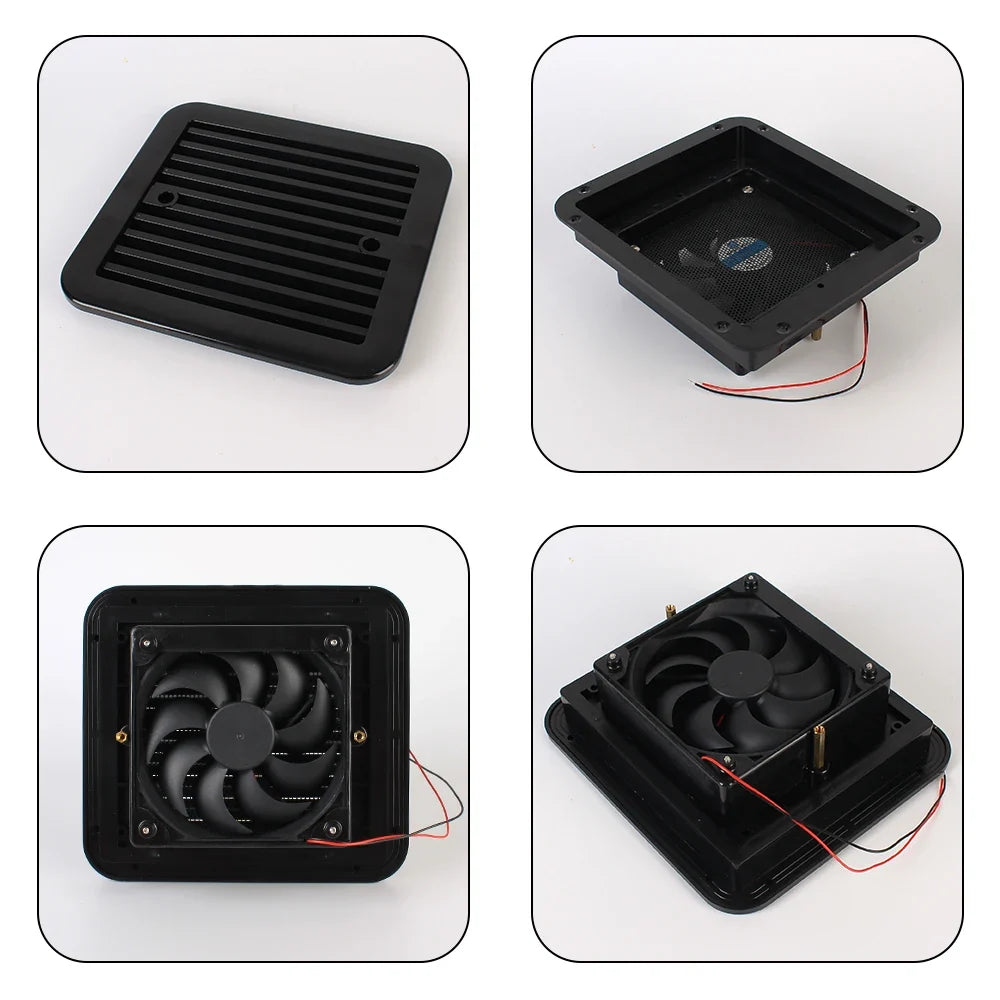 RV Fridge Vent Fan 12V – Silent Caravan Exhaust Ventilation