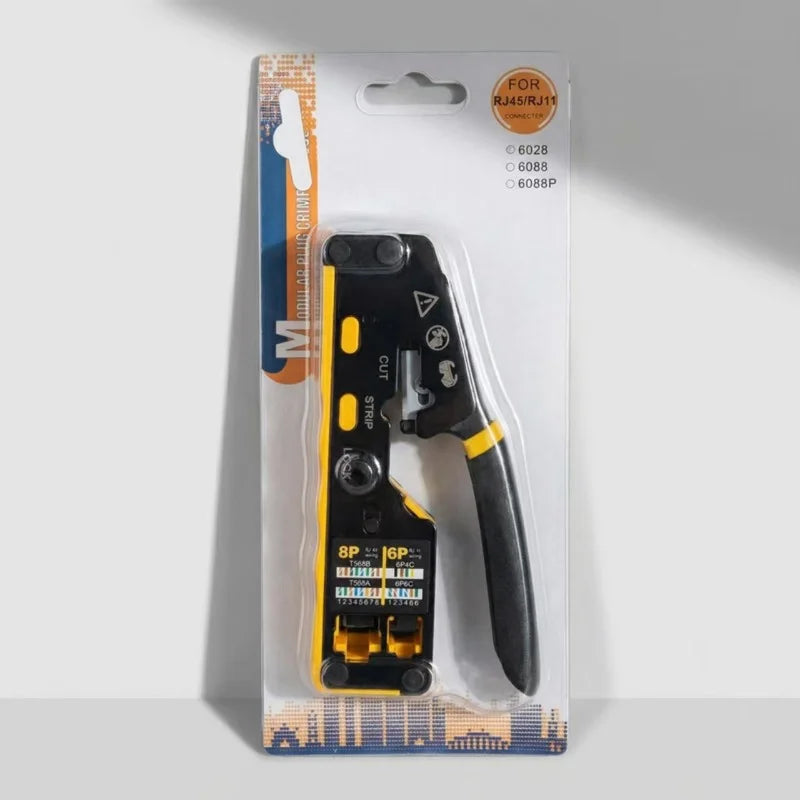 RJ45 Crimper Kit – Cat5/Cat5e/Cat6 Pass-Through Ethernet Tool