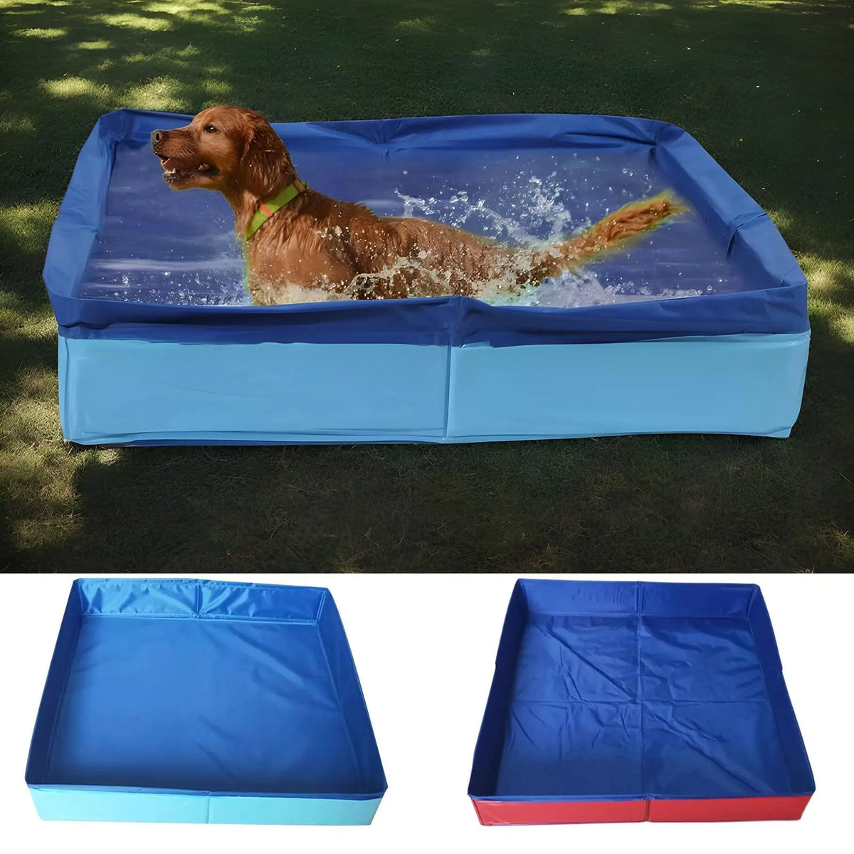 Dog Kiddie Pool PVC Folding Swimming Non-inflatable Save Space Pet