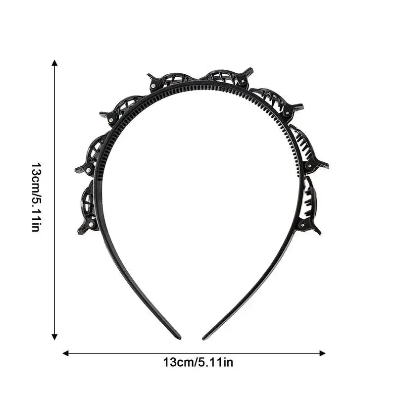 Bangs Hairstyle Hairpin Headband Toothed Braid Tool Professional