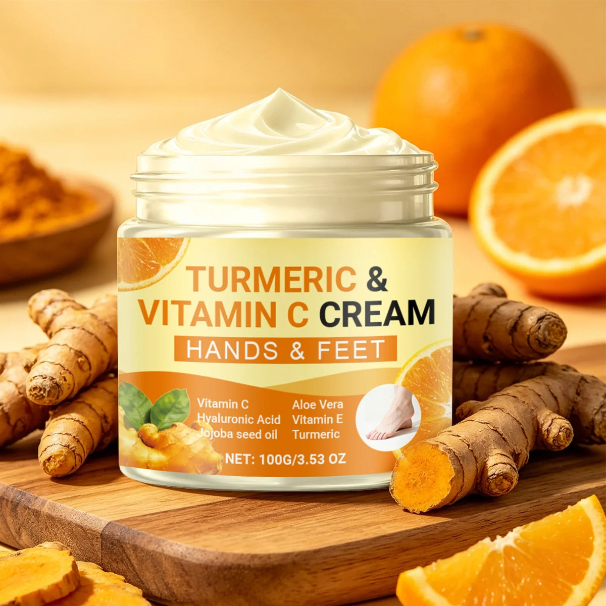 Turmeric Vitamin C Hand & Foot Cream | Brightens & Moisturizes