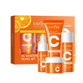 SANENDI Vitamin C Travel Skincare Set – 4-Piece Cleanser to Cream
