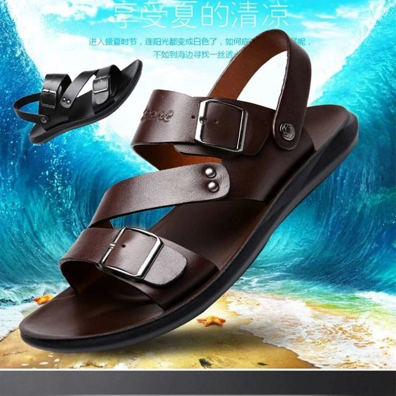 Men's Slip-On Beach Sandals – Soft EVA, Anti-Slip Rubber Sole