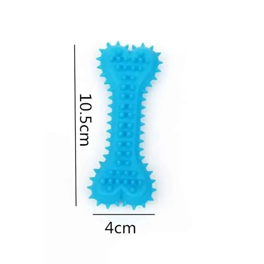 Dog Bone Rubber Chew Toy | Teeth Cleaning & Training Stick