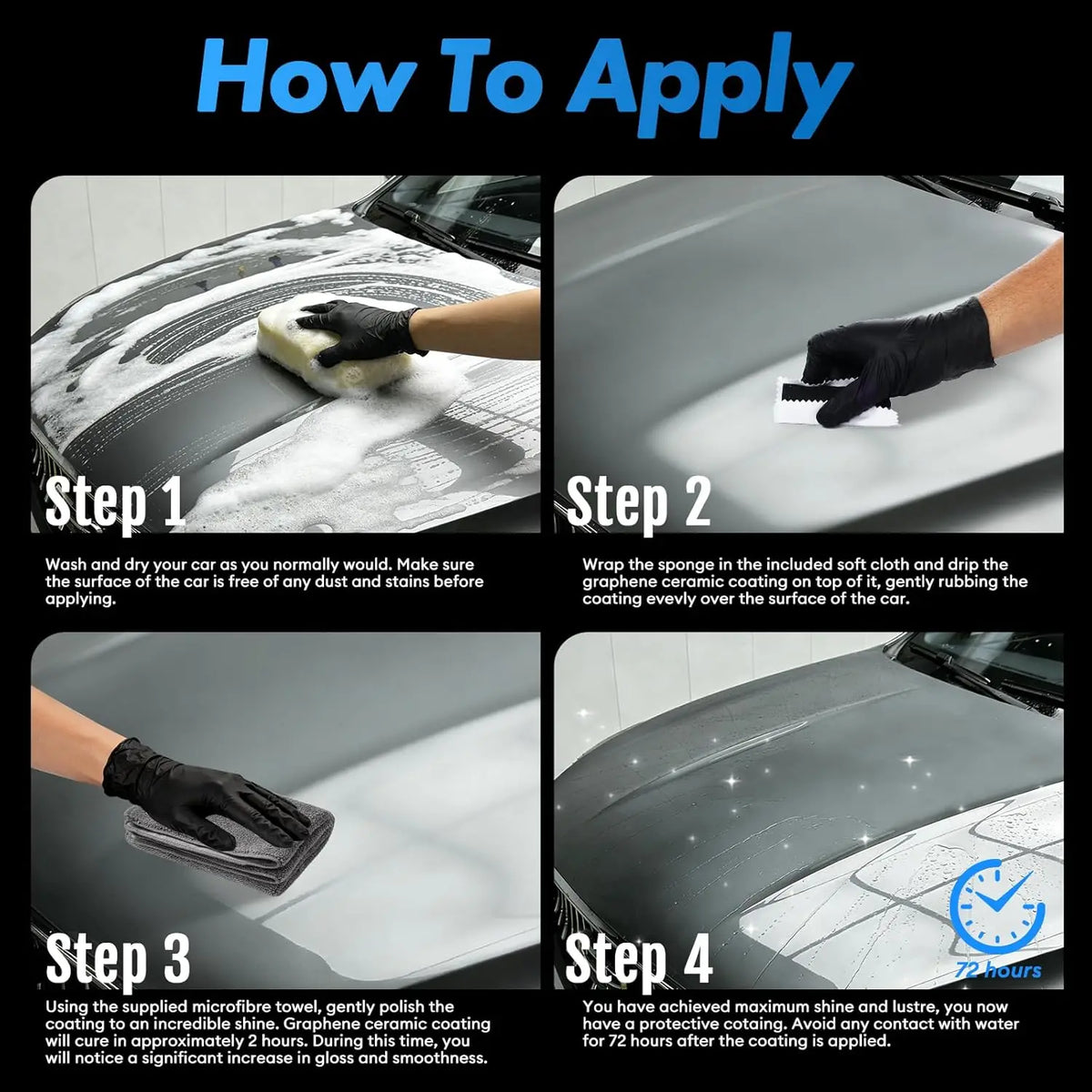 Cars Ceramic Coating 20H Graphene Auto Detailing Gloss Anti Scratch