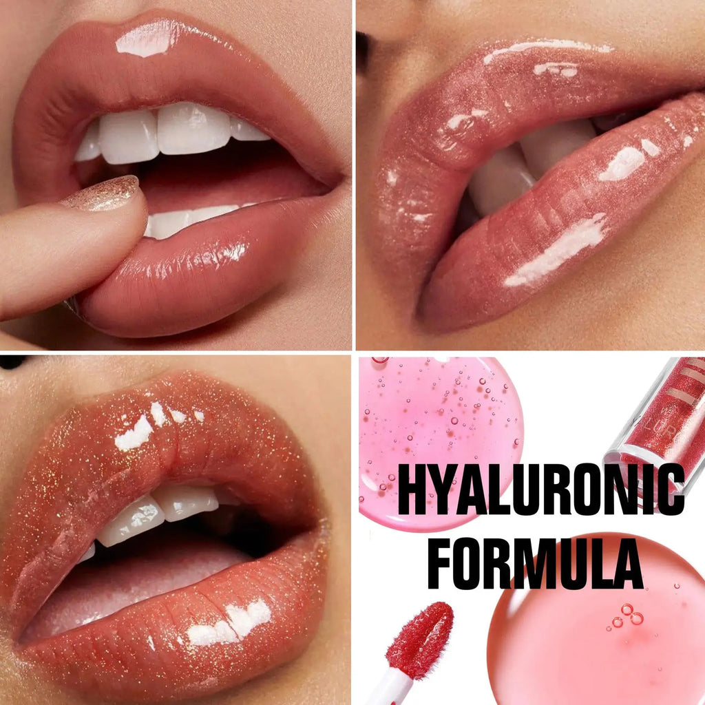 HANDAIYAN 8-Shade Mirror Lip Gloss | Hyaluronic Acid & Pearl