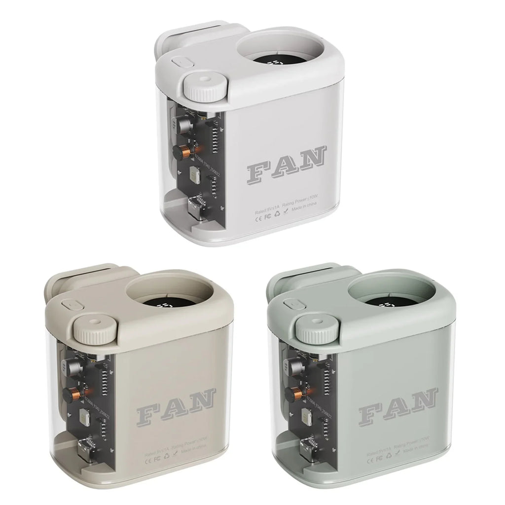 Wearable Waist Fan 100 Speeds Adjustable Pocket 1800mAh Battery Built