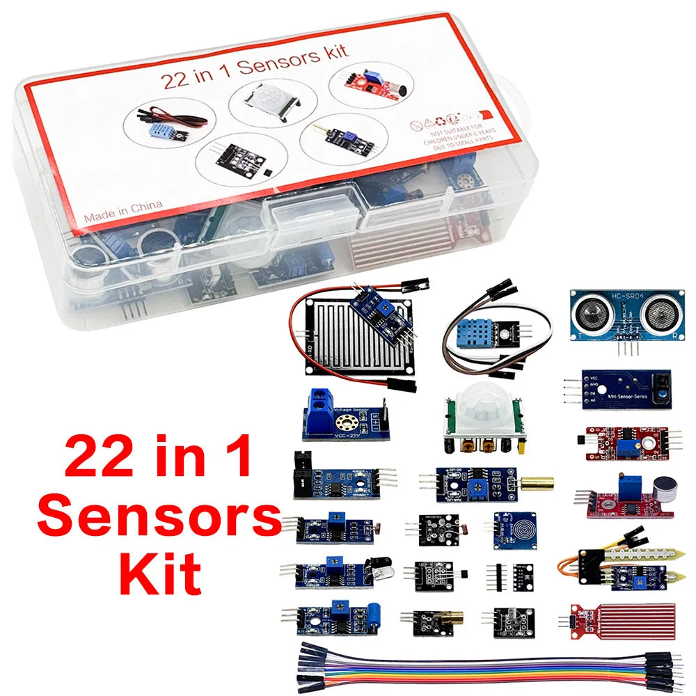 22-in-1 Sensor Modules Starter Kit for Arduino & Raspberry Pi Pico