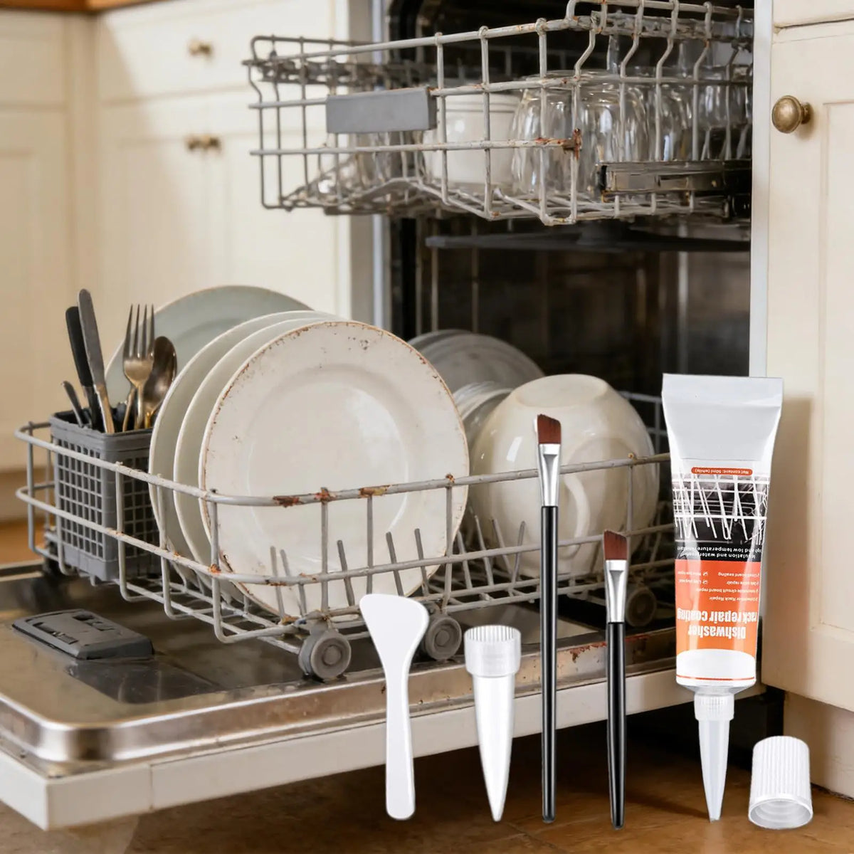 Dishwasher Rack Repair Coating Gel 50ml + 2 Brushes