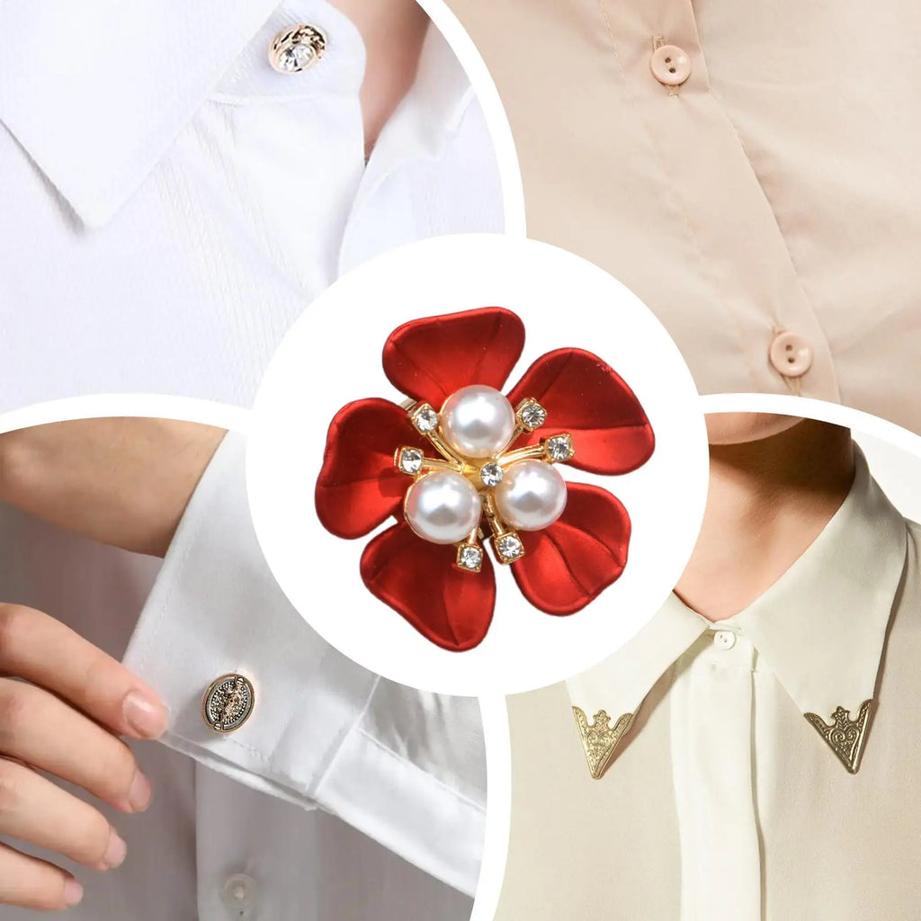 Rhinestone Floral Button Covers for Women – DIY Jewelry Clips