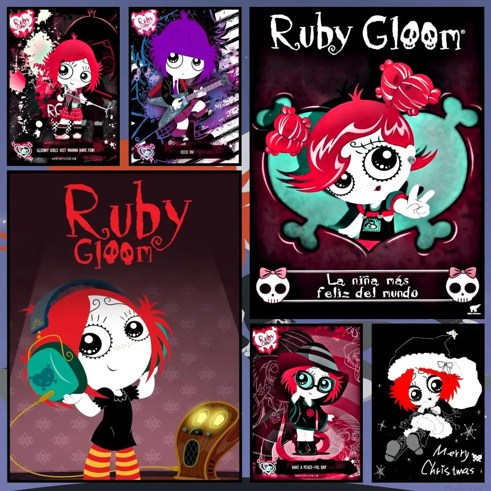Ruby Gloom Waterproof PVC Wall Poster – Peel & Stick HD Art