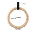 Birch Wood Pull Up Gymnastics Rings – Non-Slip Grip Training
