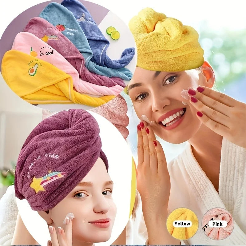 Quickly Dry Hair Hat Absorbent Soft Bathroom Women Head Towels Girls