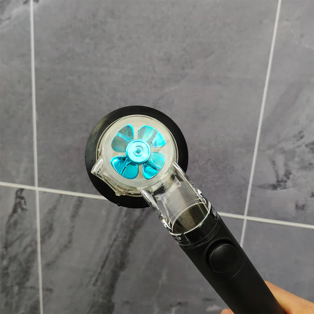 3-Mode LED Turbo Fan Shower Head | High Pressure Water Saving