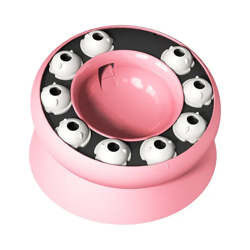 Cat Puzzle Slow Feeder Bowl | Elevated Interactive Cat Toy
