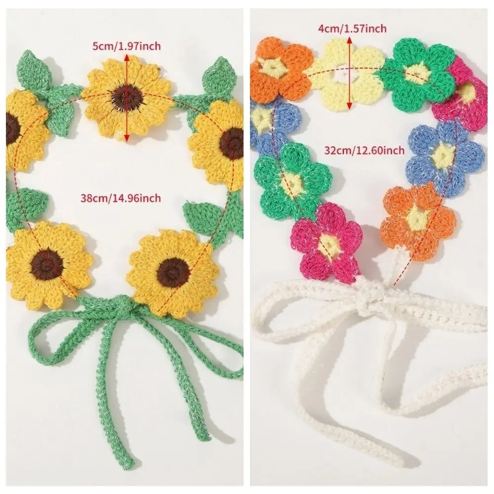 Crochet Knit Headband for Women – Floral Hair Wrap