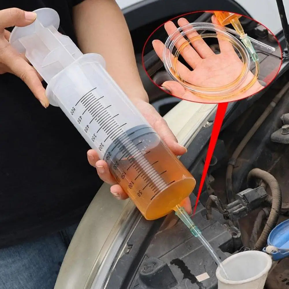 500ml Syringe Oil Transfer Pump with 1m Hose | Car & Industrial