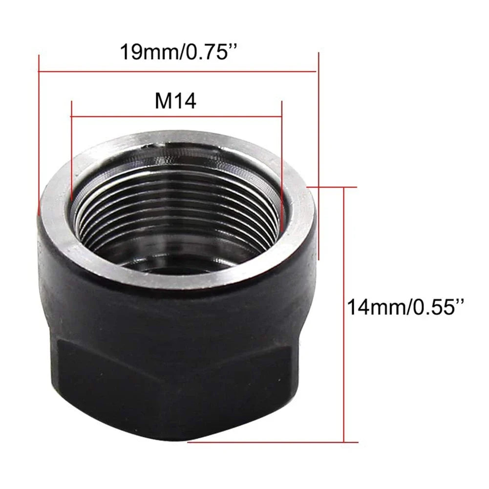A36T- ER11-A M14 Thread Collet Clamping Hex Nuts CNC Milling Chuck