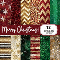 Christmas Scrapbook Paper Pad 6x6 | 12 Sheets 160gsm Acid-Free
