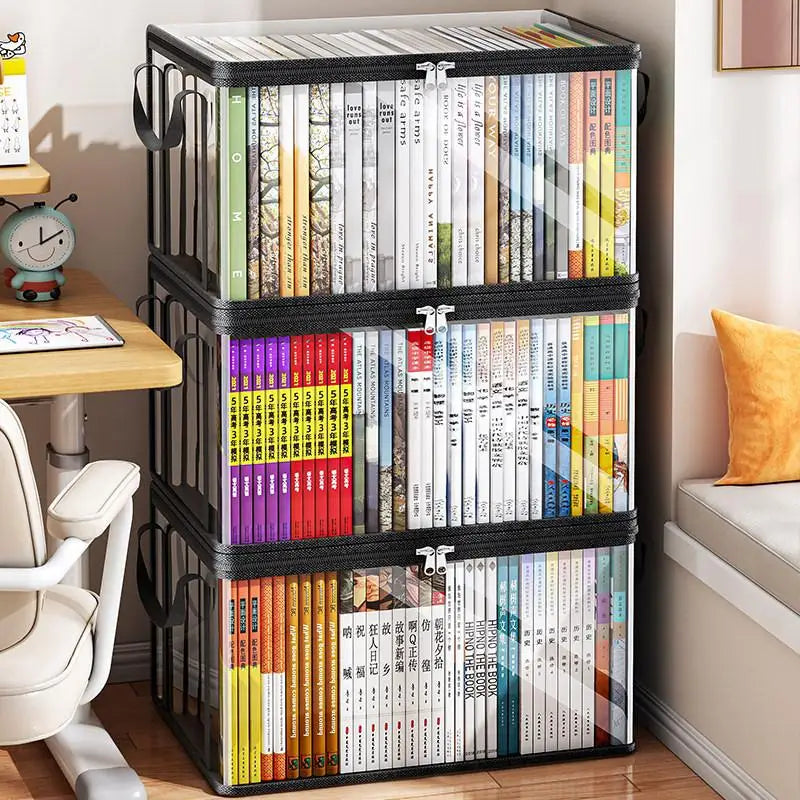 Clear PVC Storage Box Flip-Top Lid & View Window Organizer