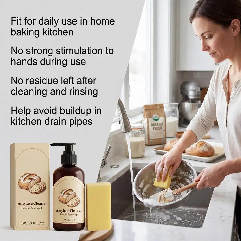 Amylase Enzyme Baking Cleaner – Removes Dough & Grease 100ml