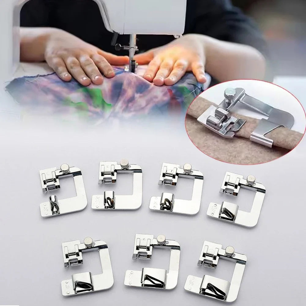 Snap-On Rolled Hem Presser Feet Kit – 6 Sizes 9–25mm
