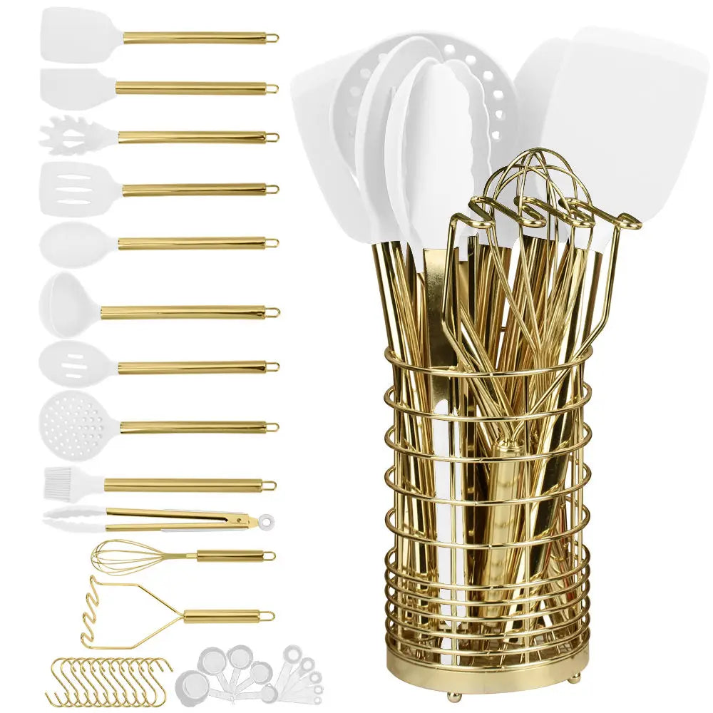 15-Piece Silicone Cooking Tool Set – Spatulas & Spoons
