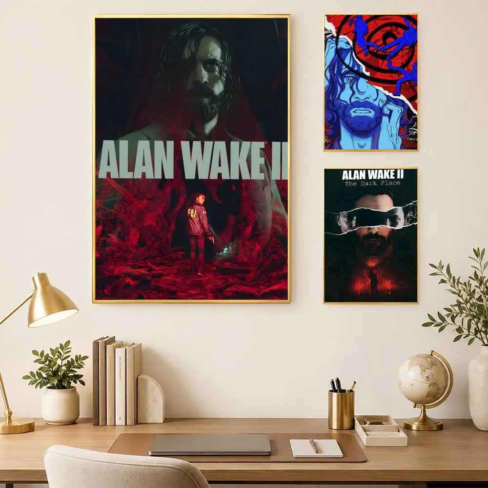 Alan Wake Game Poster – Self-Stick HD Waterproof Wall Art