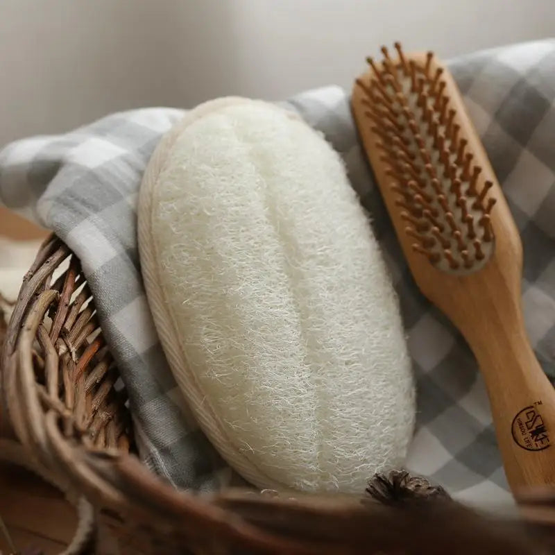 Flax Fiber Exfoliating Back Scrubber – Natural Linen Bath Strap