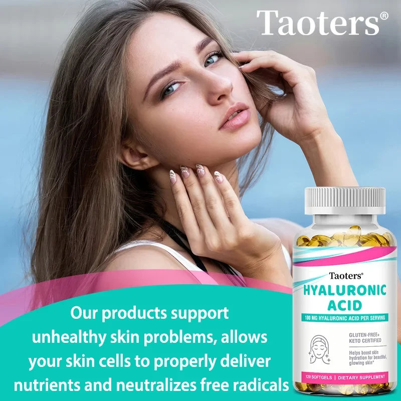Collagen Capsules with Hyaluronic Acid & Vitamin C | Taoters