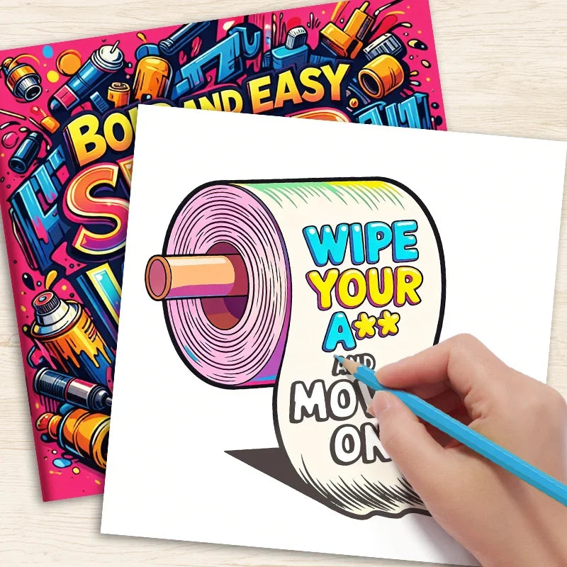Bold Easy-to-use Swear Word Coloring Book Adults Stress-relief