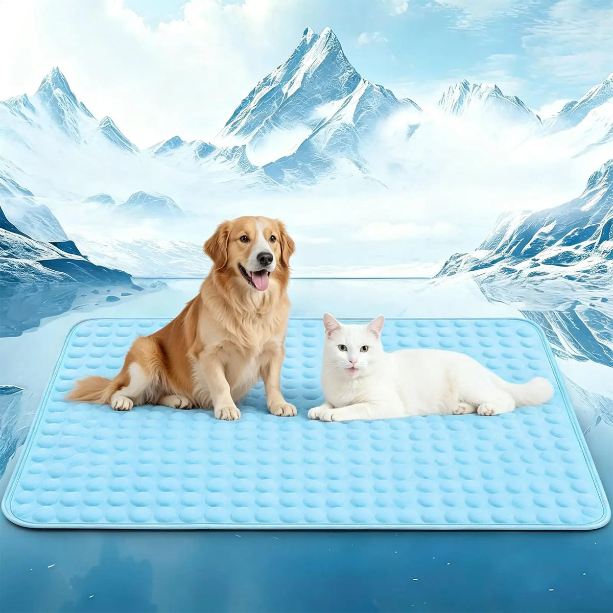 Self-Cooling Pet Mat for Dogs & Cats | Ice Silk Cooling Pad