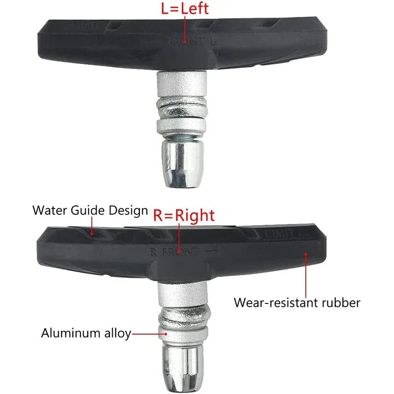 Bicycle V-Brake Rubber Pads 1 Pair – Silent & Long-Lasting