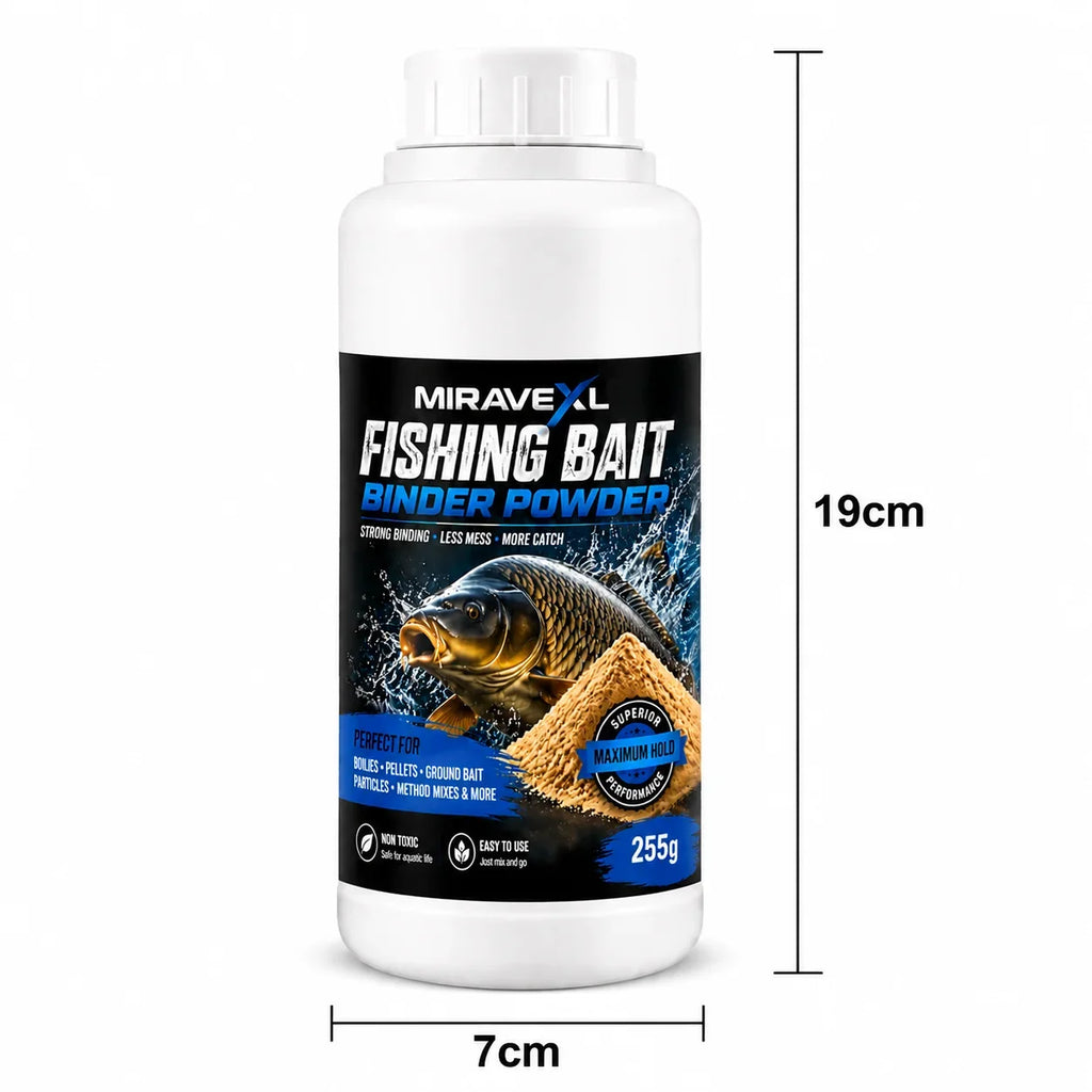 MIRAVEXL Fishing Bait Binder Powder 255g – Boilies & Pellets