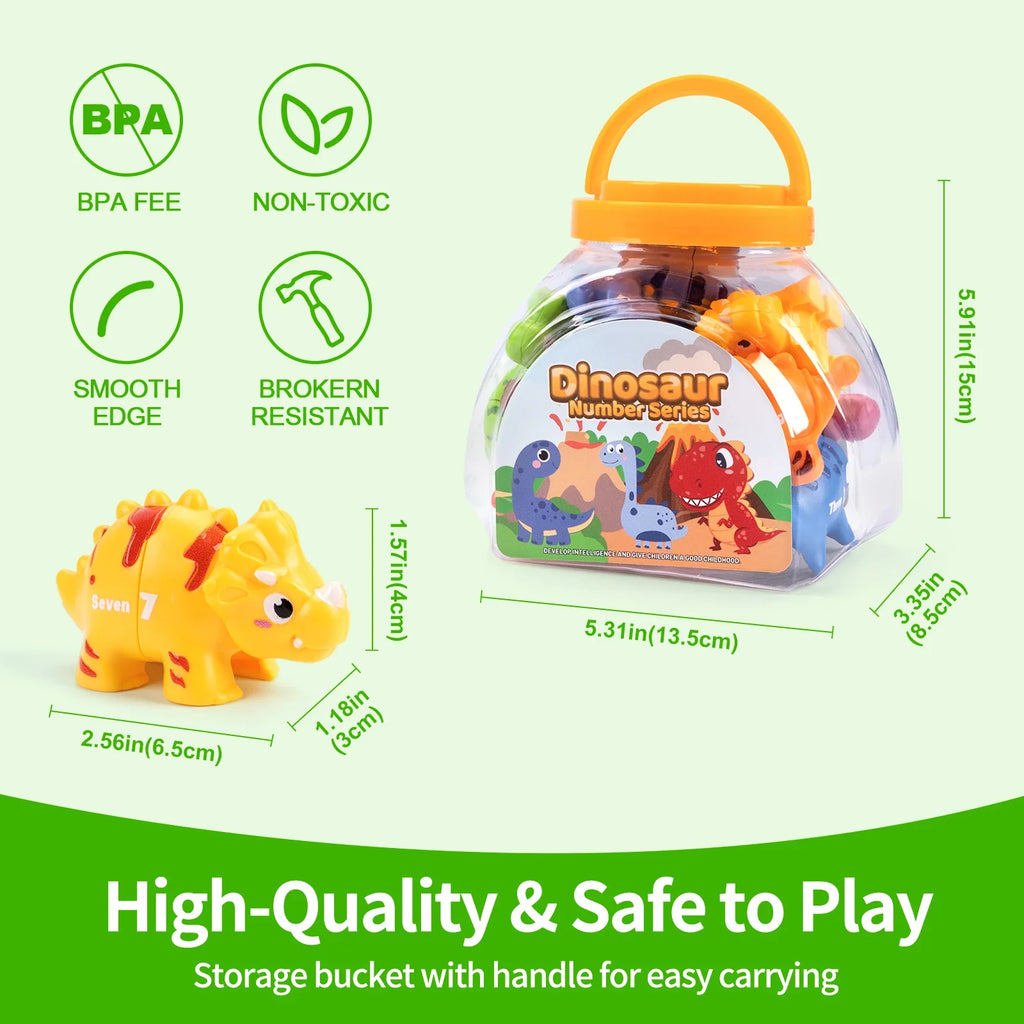 Dinosaur Matching Game Toy Letter&number Sorting Fine Motor Skill