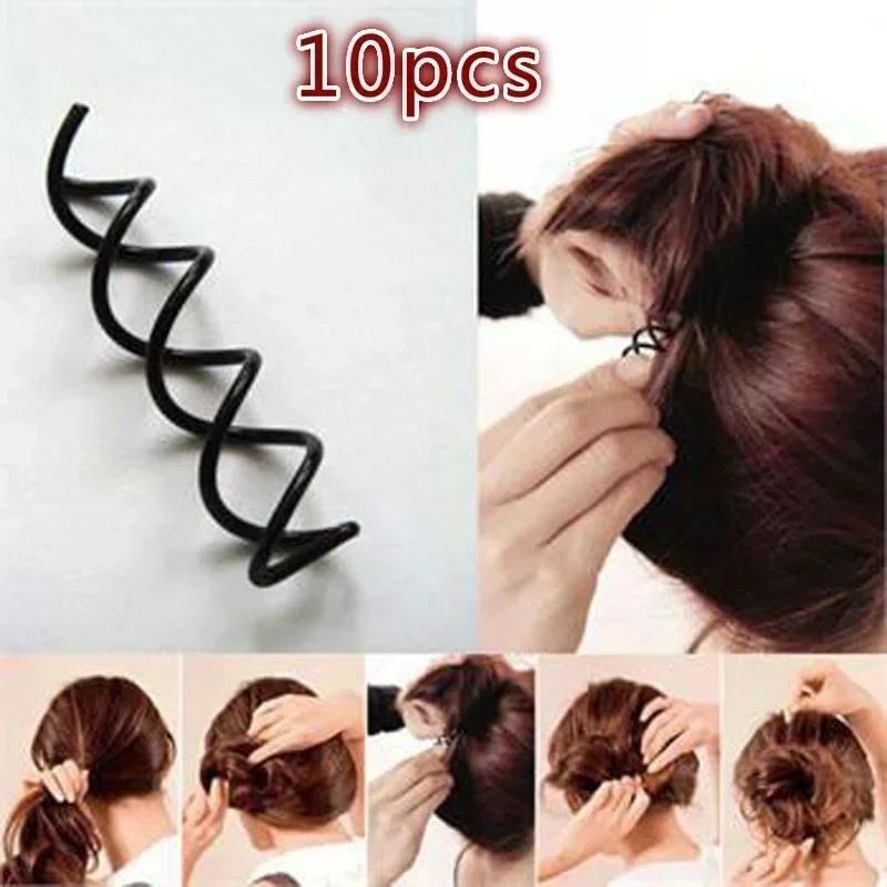 10-Pack Spiral Spin Hair Pins – Twist Bun Clips for Women