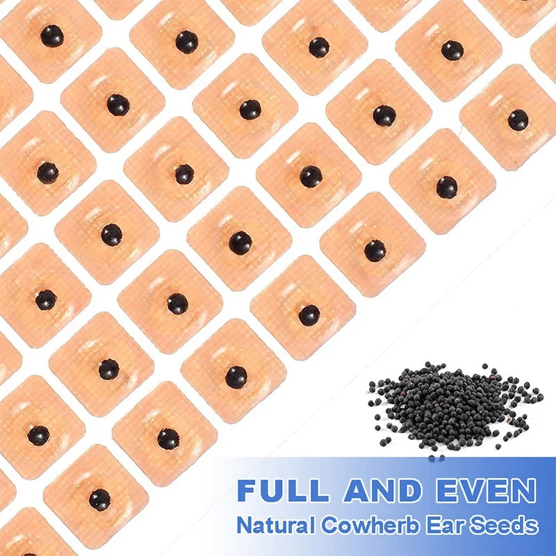 300 Ear Acupressure Seed Bead Stickers – Needle-Free Massage