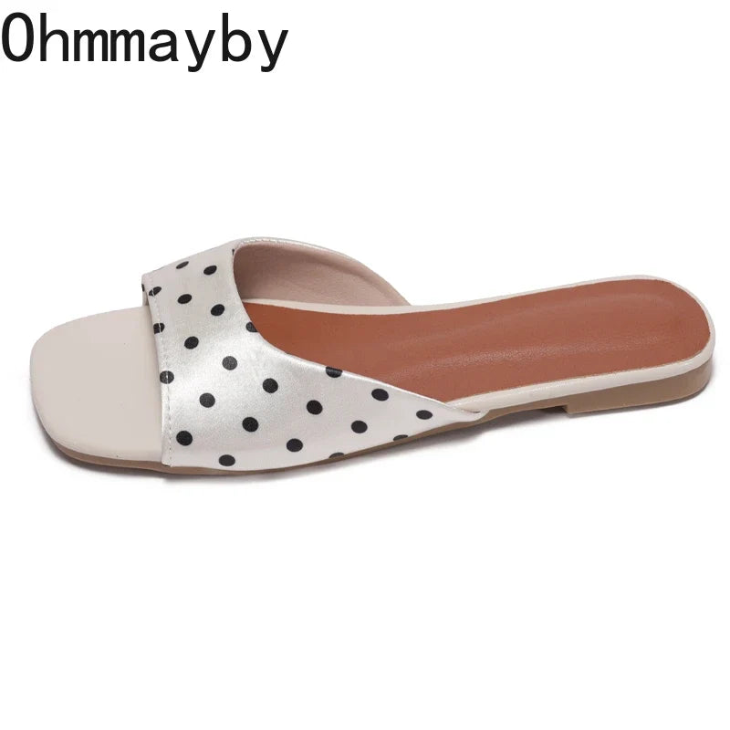Women's Open Toe Flat Slides – Slip-On Summer Fashion Slippers