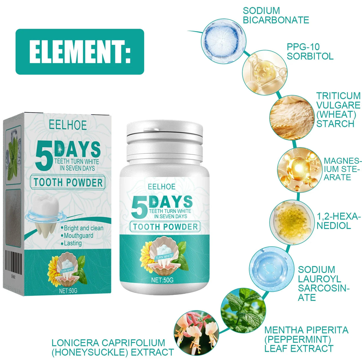 Brightening Teeth Powder – Stain Remover & Breath Freshener
