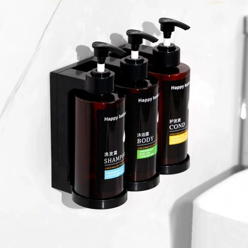 Wall Mounted Soap Dispenser Set – 3 Bottles, No-Drill Install