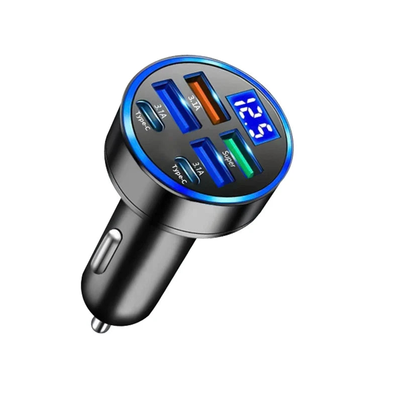 Multi-Port Car Charger PD QC3.0 USB-C Fast Charging Adapter