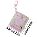 Mini Heart Keychain Photo Album – 24 Pocket PVC Picture Holder